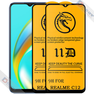 HQ Protection Edge To Edge Tempered Glass for Realme Narzo 30A |With Easy Installation Kit|Impact Absorb|Full Adhesive Glass|(Pack of 1)