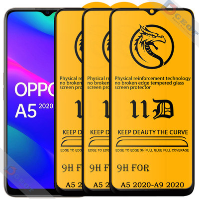 HQ Protection Edge To Edge Tempered Glass for Oppo A9 2020(Pack of 3)