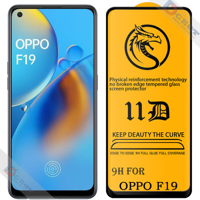 HQ Protection Edge To Edge Tempered Glass for Oppo F19 |With Easy Installation Kit|Impact Absorb|Full Adhesive Glass|(Pack of 1)