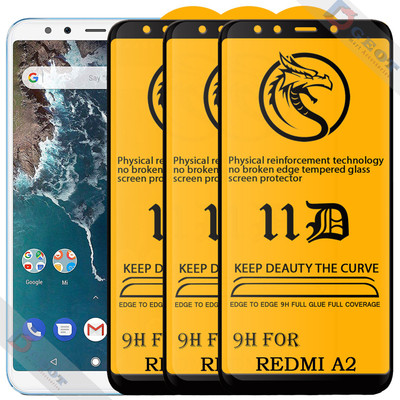 HQ Protection Edge To Edge Tempered Glass for Mi A2 |With Easy Installation Kit|Impact Absorb|Full Adhesive Glass|(Pack of 1)