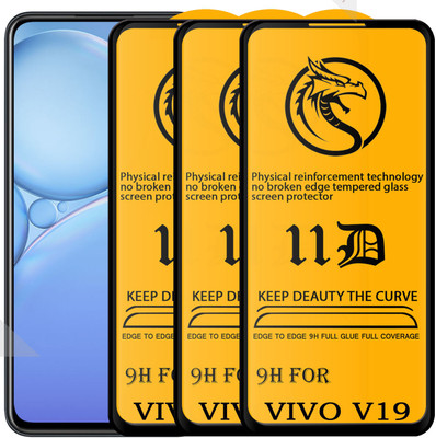 HQ Protection Edge To Edge Tempered Glass for Vivo V19(Pack of 3)