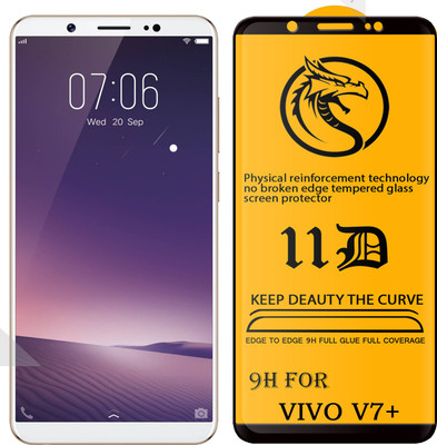 XRENGTH Edge To Edge Tempered Glass for -Vivo V7 Plus |With Easy Installation Kit|Impact Absorb|Full Adhesive Glass|(Pack of 1)