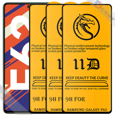 HQ Protection Edge To Edge Tempered Glass for Samsung Galaxy F62 |With Easy Installation Kit|Impact Absorb|Full Adhesive Glass|(Pack of 1)