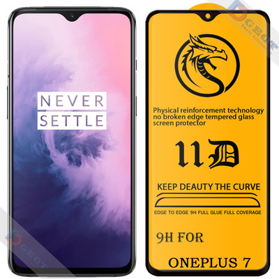 XRENGTH Edge To Edge Tempered Glass for -Oneplus 7 |With Easy Installation Kit|Impact Absorb|Full Adhesive Glass|(Pack of 1)