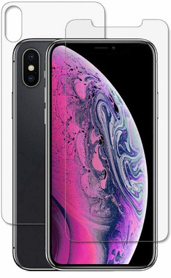ELEF Front and Back Screen Guard for Apple iPhone Xs Max Front and Back Both Flexible Impossible Fiber Glass (Not Tempered Glass)(Pack of 1)