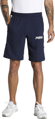 PUMA Printed Men Blue Regular Shorts