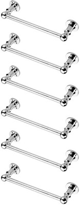 deeplax TARZAN TOWEL ROD/TOWEL HOLDER/TOWEL STAND/TOWEL HANGER/TOWEL RACK/TOWEL BAR/TOWEL RING (CHROME FINISHED) 24 INCHES (2 FEET) SET OF 6 PCS silver Towel Holder(White Metal, Stainless Steel)