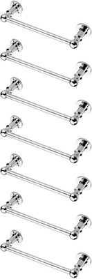 deeplax TARZAN TOWEL ROD/TOWEL HOLDER/TOWEL STAND/TOWEL HANGER/TOWEL RACK/TOWEL BAR/TOWEL RING (CHROME FINISHED) 30 INCHES (2.5 FEET) SET OF 7 PCS silver Towel Holder(White Metal, Stainless Steel)