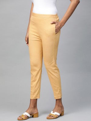 SHANE Regular Fit Women Beige Trousers