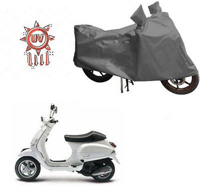 HYBRIDS COLLECTION Waterproof Two Wheeler Cover for Piaggio(Piaggio Vespa, Grey)