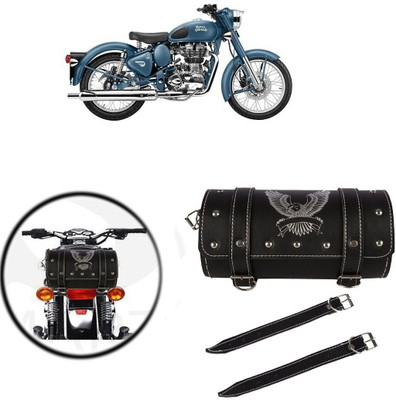 Znee Smart Saddle Bag Black Leatherette Motorbike Saddlebag