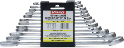 VISKO S032 Recessed Panel Double Sided Combination Wrench(Pack of 12)