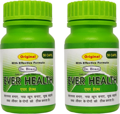 DR BISWAS Ever Health for Strong Immunity and Increasing Your Appetite (Pack of 2)(Pack of 2, 100 Capsules)