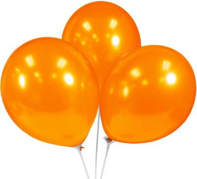 OyBox Solid Orange Metallic Balloons Pack of 50 Party Balloons - Latex Orange Balloons for Birthday Decoration, 1st Birthday Party, Anniversary Party, Wedding Decoration, Engagement, Ring Ceremony, Baby Shower Decoration, Christmas, Festival, New Year Party, Bachelors Party, Republic Day Decoration,