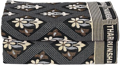 Tharunsha Elite Floral Single AC Blanket for  Mild Winter(Cotton, Blackish Green)