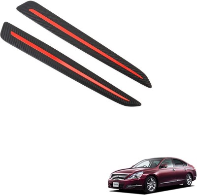 SEMAPHORE Rubber, Plastic Car Bumper Guard(Black, Red, Pack of 2, Nissan, Teana)