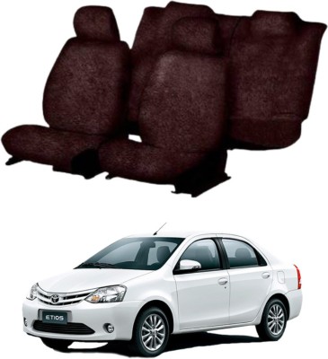 Chiefride Cotton Car Seat Cover For Toyota Etios(5 Seater, 2 Back Seat Head Rests)