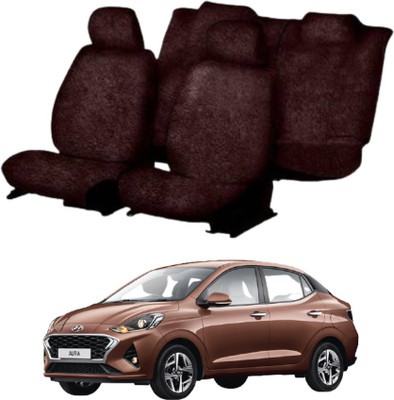 Chiefride Cotton Car Seat Cover For Hyundai Aura(All Detachable Headrest, 5 Seater, 2 Back Seat Head Rests)