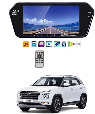 AYW creta 2020 7 Inch LED Car Rearview Monitor Mirror with Touch Button Univarsal For All Cars Black LED(17.78 cm)