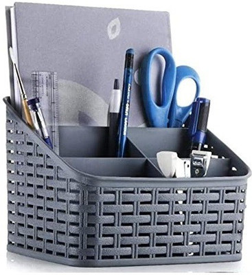 BSITFOW 5 Compartments Plastic Desk Organizer(Multicolor)