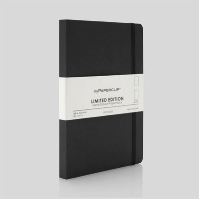 myPAPERCLIP Limited edition A5 Notebook Plain 192 Pages(Black)