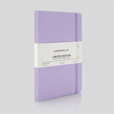 myPAPERCLIP Limited edition A5 A5 Notebook Checked 192 Pages(Lilac)