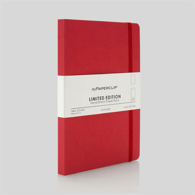 myPAPERCLIP Limited edition A5 A5 Notebook Plain 192 Pages(Ruby)