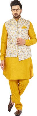 ARMAAN ETHNIC Men Kurta Pant Ethnic Jacket Set