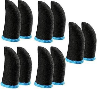 Asotai Thumb & Finger Sleeve for Pubg Mobile Game 10 Pairs Black Finger Sleeve(Pack of 10)