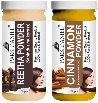 PARK DANIEL Pure & Natural Reetha Powder & Cinnamon Powder Combo Pack of 2 Bottles of 100 gm (200 gm )(200 ml)