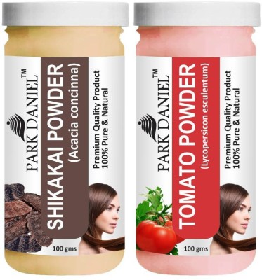 PARK DANIEL Pure & Natural Shikakai Powder & Tomato Powder Combo Pack of 2 Bottles of 100 gm (200 gm )(200 ml)