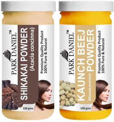 PARK DANIEL Pure & Natural Shikakai Powder & Kaunch Beej Powder Combo Pack of 2 Bottles of 100 gm (200 gm )(200 ml)