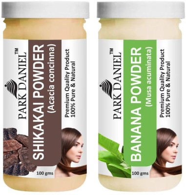 PARK DANIEL Pure & Natural Shikakai Powder & Banana Powder Combo Pack of 2 Bottles of 100 gm (200 gm )(200 ml)