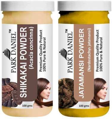 PARK DANIEL Pure & Natural Shikakai Powder & Jatamansi Powder Combo Pack of 2 Bottles of 100 gm (200 gm )(200 ml)