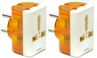 KAVANA Multiple Plug Socket,3Pin Plug,Universal Travel Adaptor,16A Socket Connector Three Pin Plug(Orange)