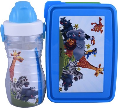 HARSH PET DERBY-553-BUBBLY -ZOO-Blue 1 Containers Lunch Box(550 ml)
