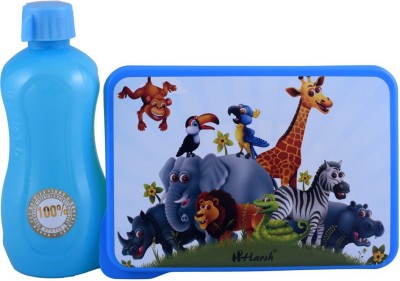 HARSH PET DERBY-751-FUN-ZOO-Blue 1 Containers Lunch Box(550 ml)