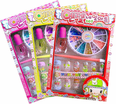 AANU Nail Art Kit with Artificial Nails for Girls(Multicolour)