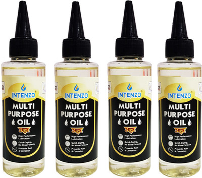 intenzo 3in1 Multipurpose Oil Lubricant For Sewing machine, Home Appliances And All Purpose pack of 4 each in 125ml Manual Pump(125 g Pack of 4)