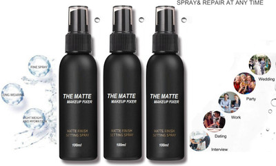 MYEONG MATTE FINISH TOUCHING FACE SPRAY MAKEUP SETTING LONG WEAR FIXER COMBO OF 3 Primer  - 300 ml(TRANSAPARENT)
