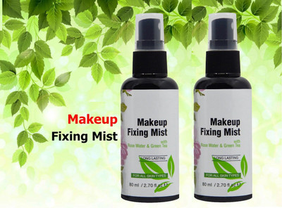 MYEONG HIGH QUALTIY MAKEUP FIXING MIST LONG LASTING SPRAY FIXER COMBO Primer  - 160 ml(TRANSAPARENT)
