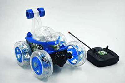 THANVI Remote Control Rechargable Acrobatic 360 Degree Twisting Stunt Car with Music & Lights and Charger for Kids(Multicolor)