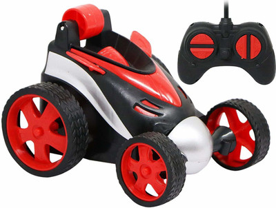 Just97 Remote Control Rechargeable Stunt Car with 360 Degree flip Unbreakable(Red)