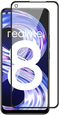 CHATURVEDH Edge To Edge Tempered Glass for Realme 8(Pack of 1)