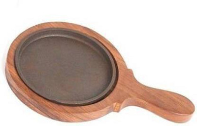 Lucix 5 inch Round Sizzler Plate with Handle Sizzler Tray (Sizzler Tray) Sizzler Tray