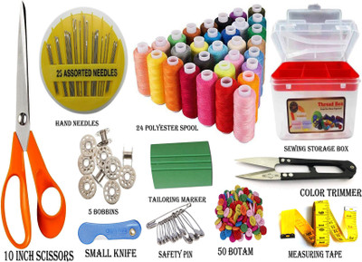 computronics Multipurpose Tailoring Sewing Kit With All Accessories / Big scissors Sewing Kit