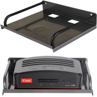Digiway High Quality Metal Set Top Box Stand- Black Iron Wall Shelf(Number of Shelves - 1, Black)