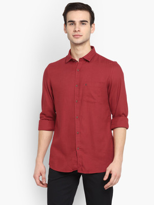 TURTLE Men Solid Casual Red Shirt