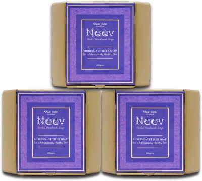 Neev Moringa Vetiver Soap 100g - Set Of 3(3 x 100 g)