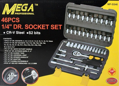 MEGA 1/4 SQ DR 46 PCS SOCKET SET Socket Set(Pack of 1)